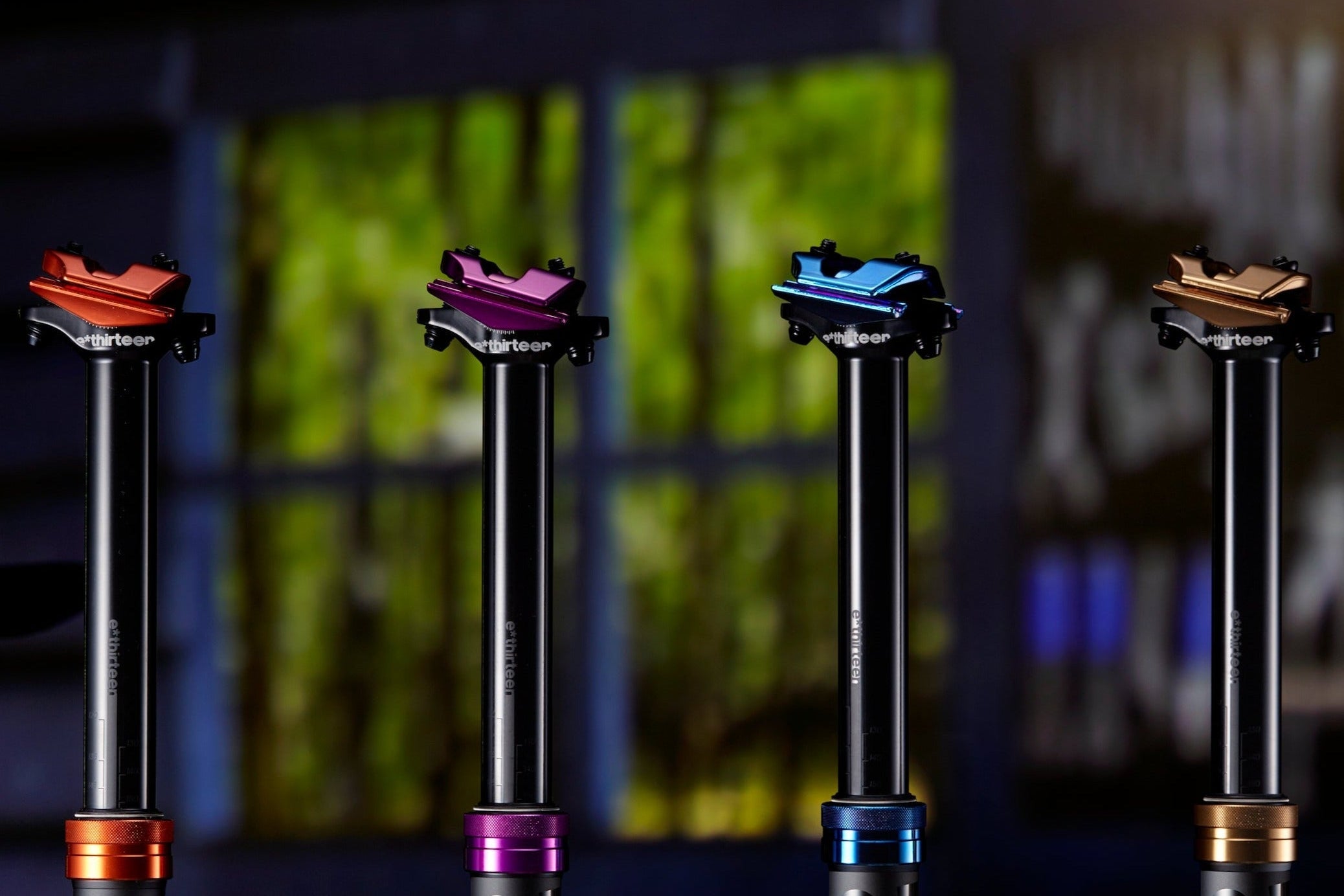 Vario Infinite dropper posts in all four color kit finishes