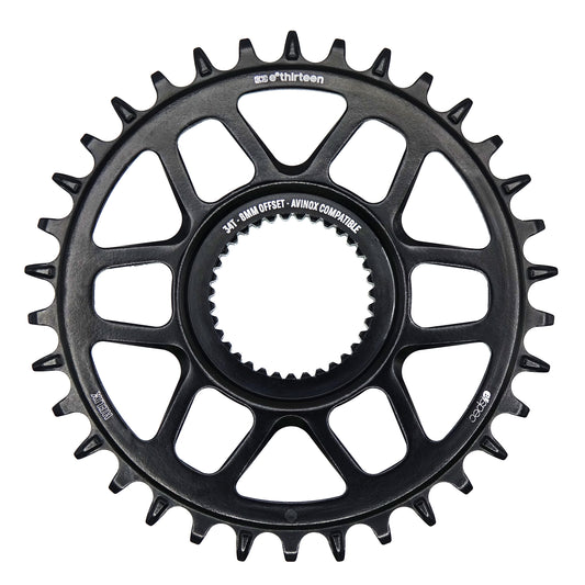 e*thirteen Helix Core e*spec steel chainring for Avinox motors - 34T, 8mm offset, black e*thirteen Europe GmbH
