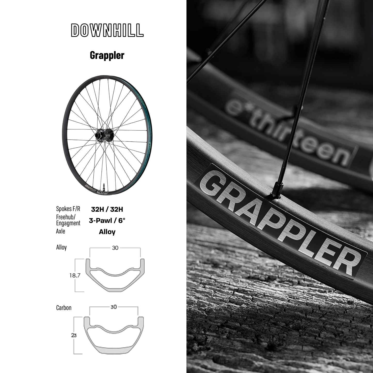 Grappler Race Alloy Downhill Wheels ethirteen Europe GmbH